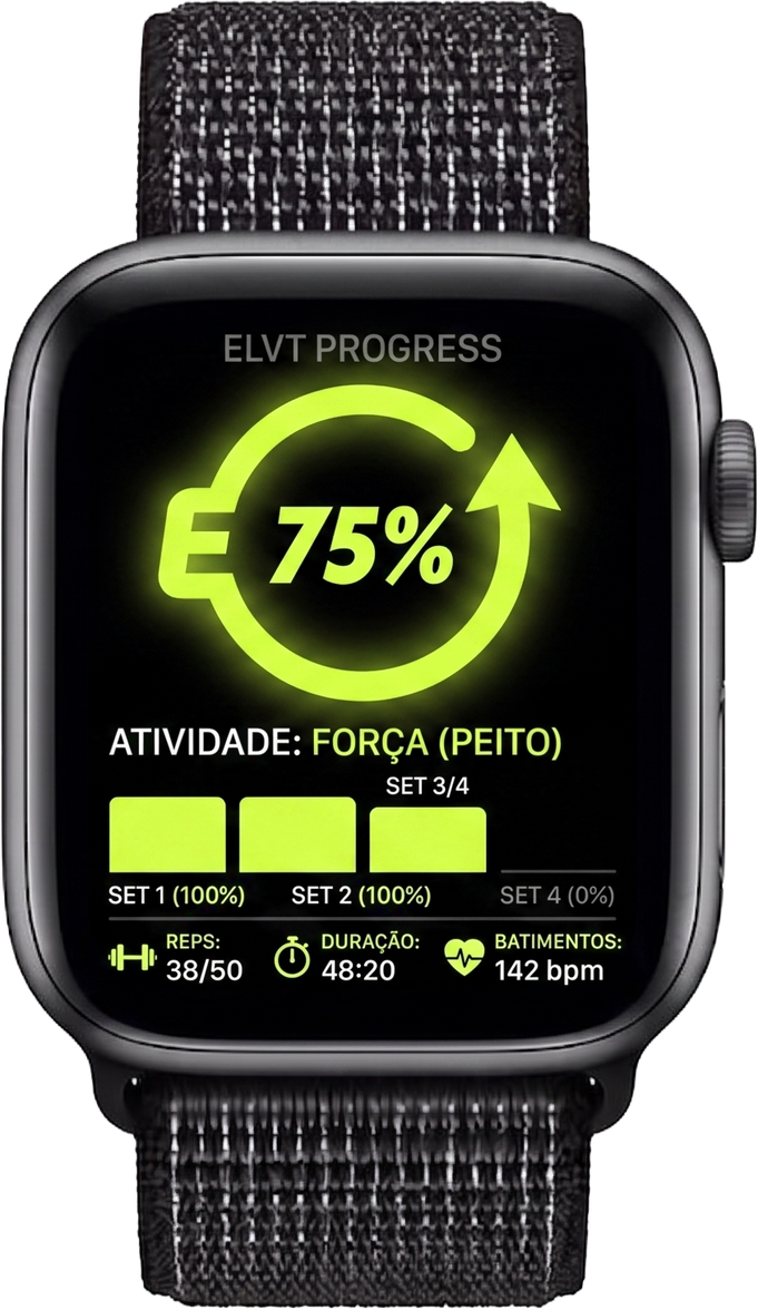Apple Watch exibindo dados de saúde